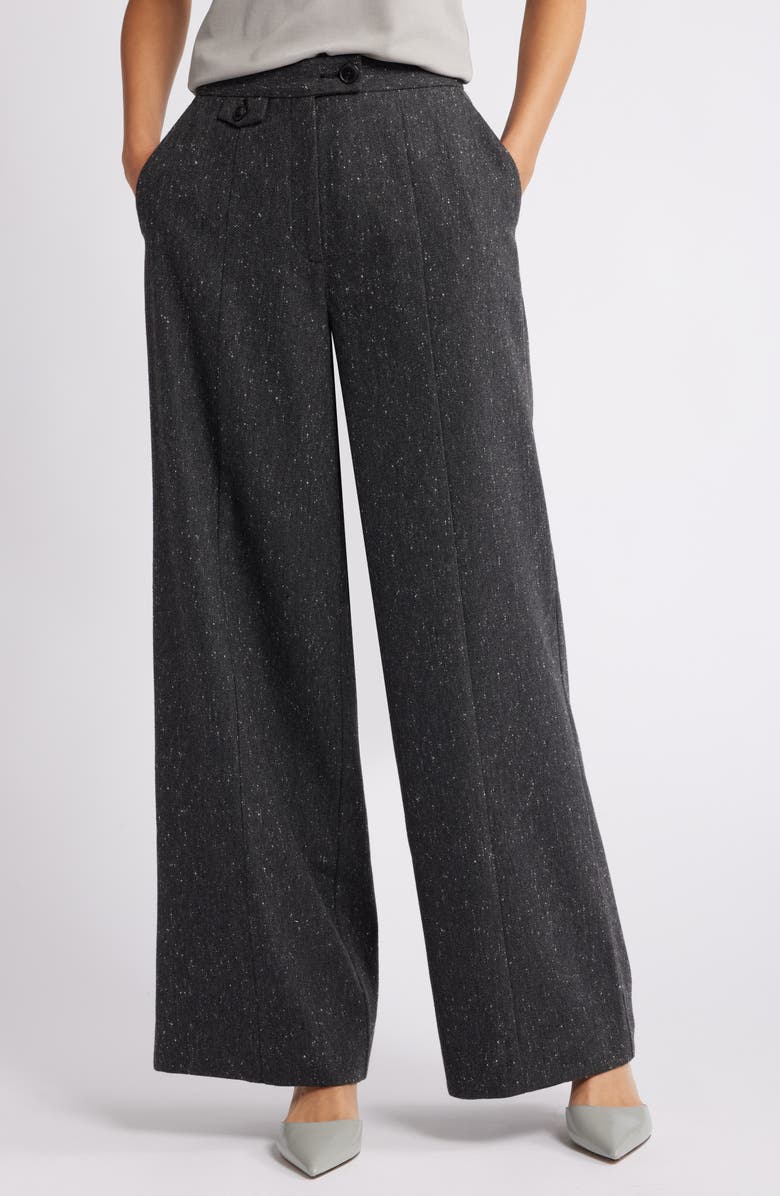 Textured Wide Leg Pants