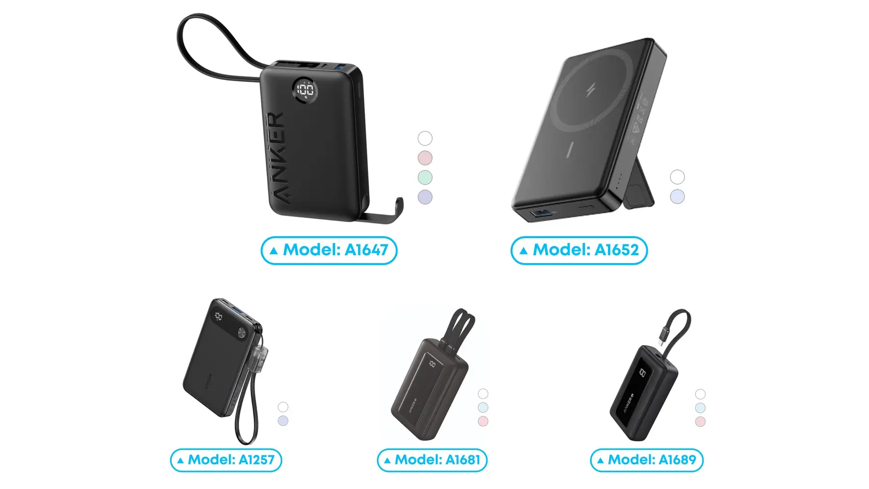 Recalled Anker power banks 2025