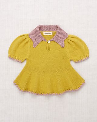 Misha 
Puff Crochet Trim Top