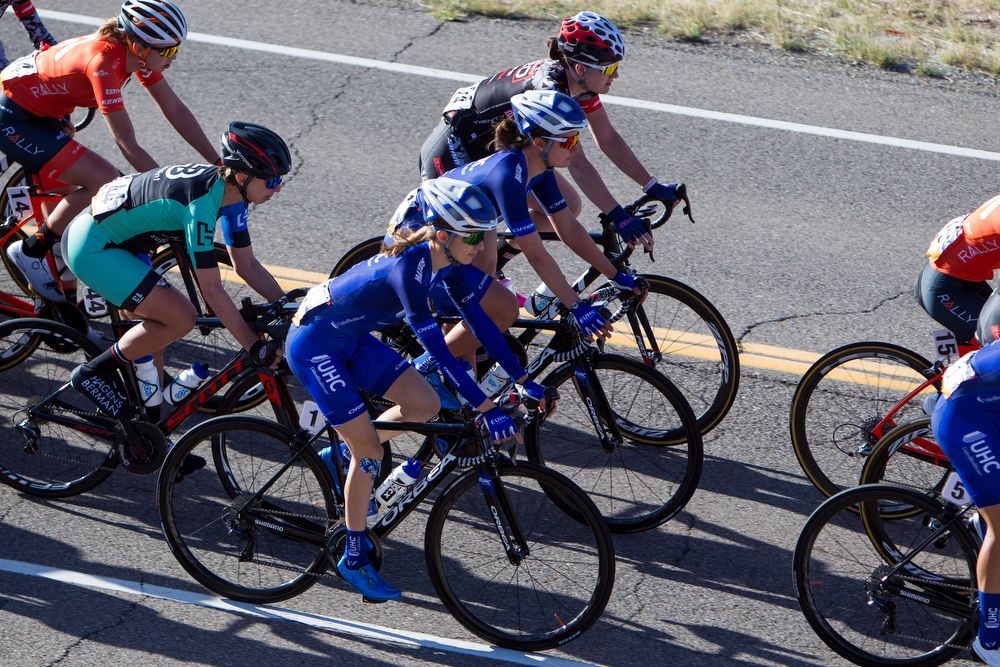 Katharine Hall (UnitedHealthcare Pro Cycling Team) riders during stage 1