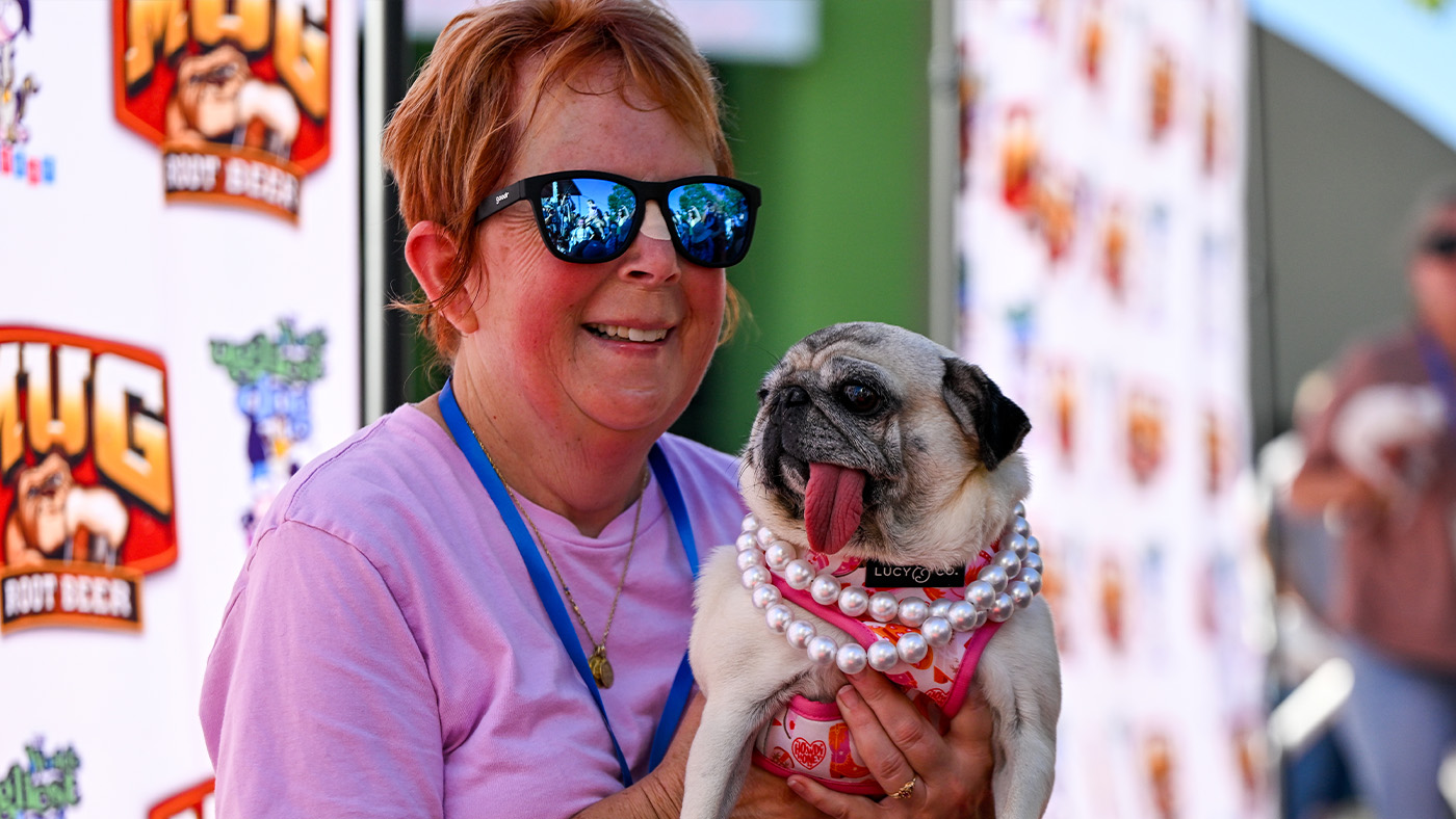 Jinny Lu gets second place of the 2025 'World's Ugliest Dog' contest with her owner Michelle Grady