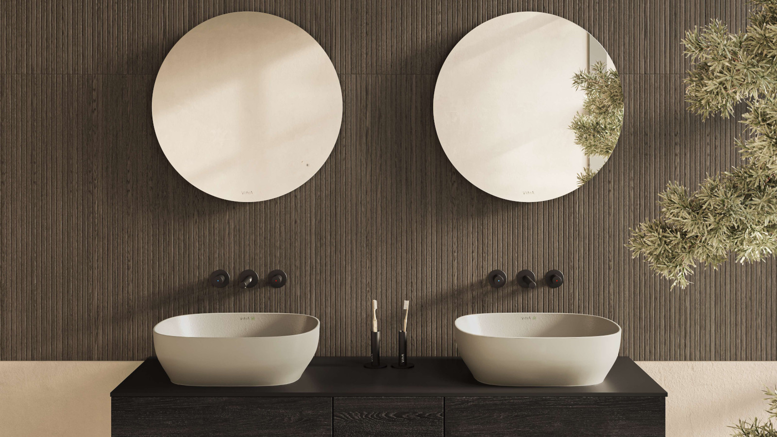 VitrA recycled washbasin in bathroom