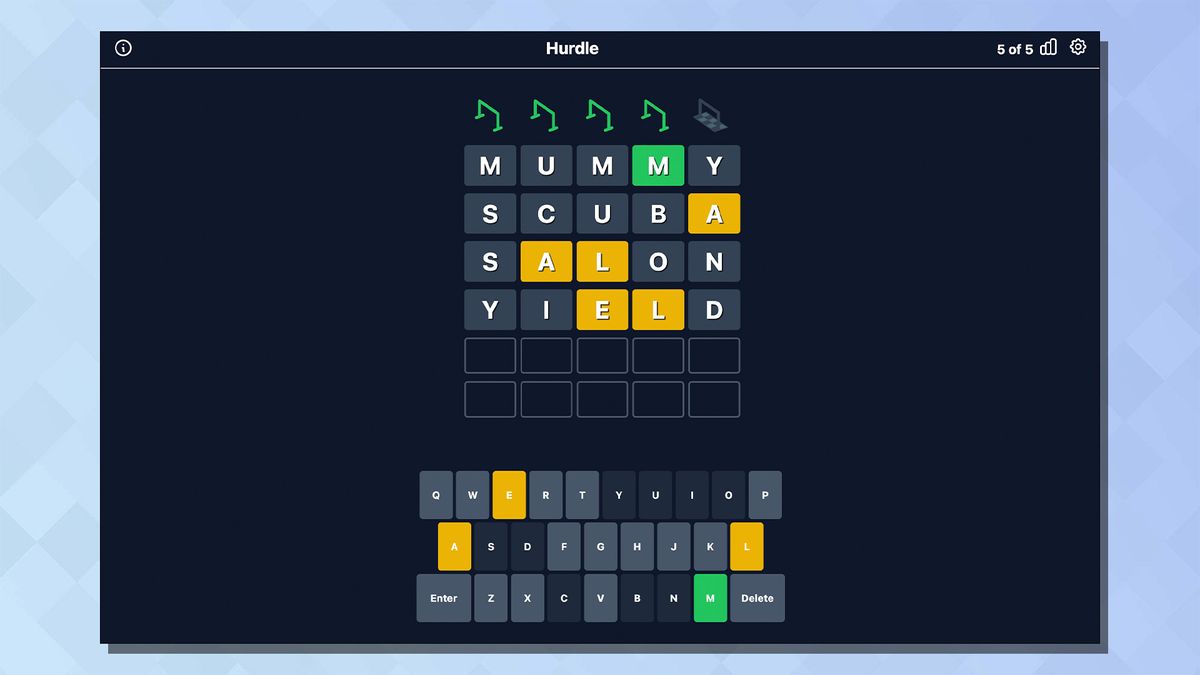 Hurdle is a multistage Wordle game of survival  Tom's Guide