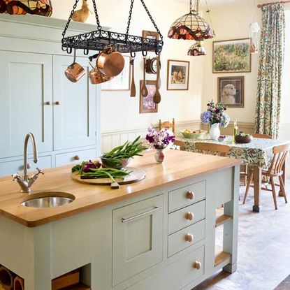 Take a tour around a restful farmhouse kitchen | Ideal Home