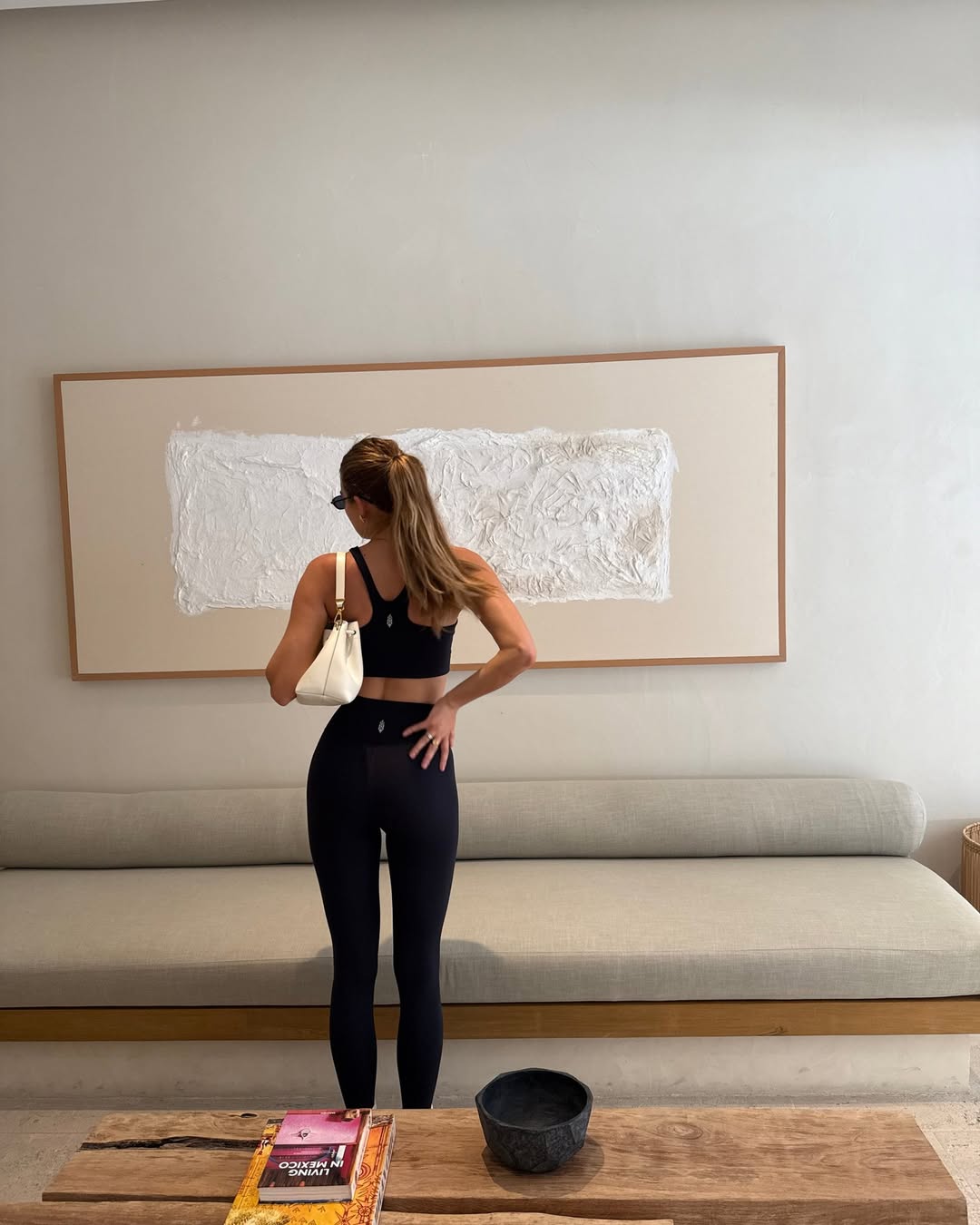 Sara Walker wearing FP Movement Never Better Leggings
