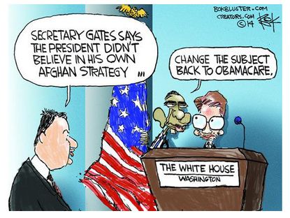 Obama cartoon Robert Gates Obamacare