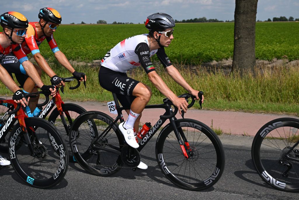Matev Govekar (Bahrain Victorious) and Joo Almeida (UAE Team Emirates)