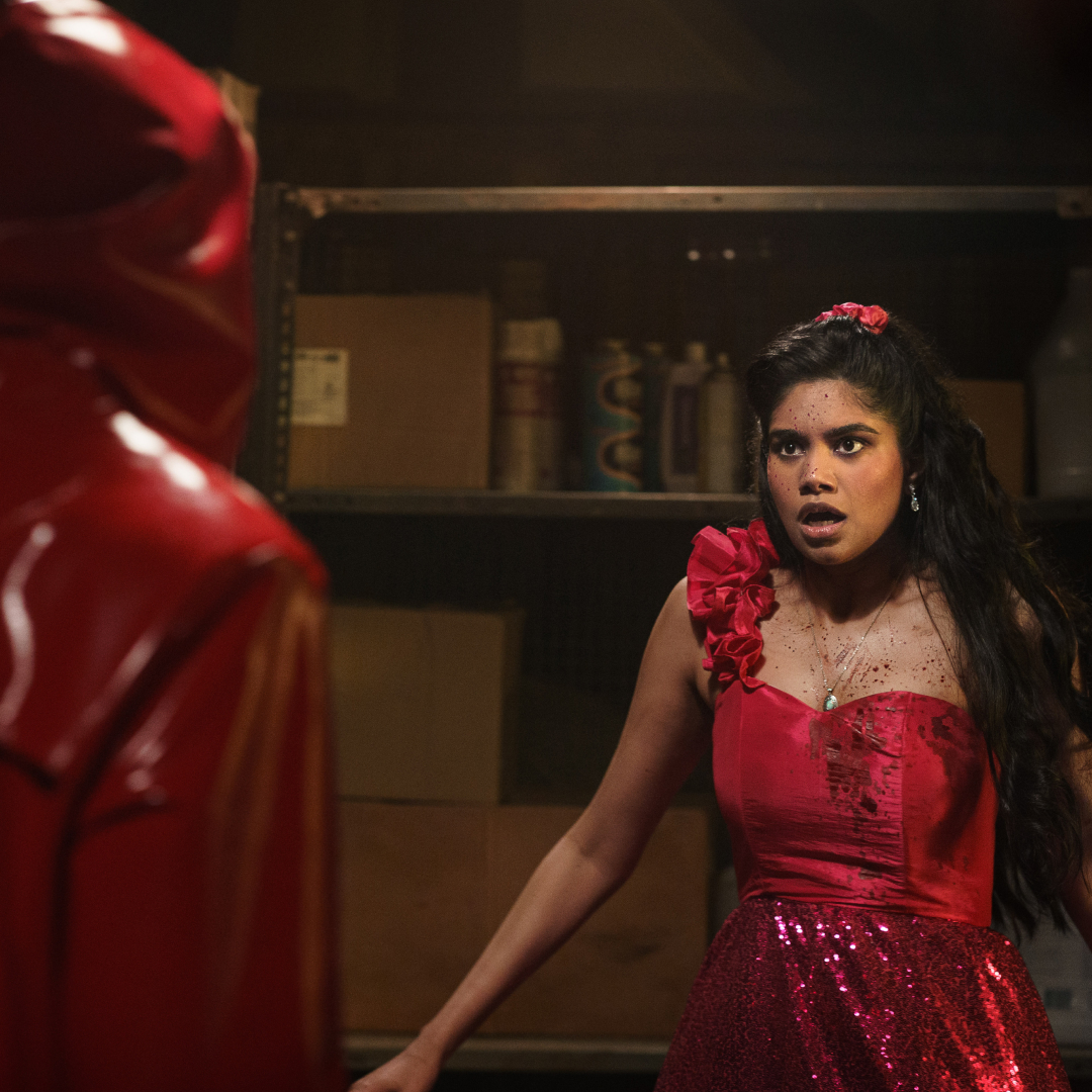 The Killer and Rebecca Ablack as Debbie Winters in Fear Street: Prom Queen.