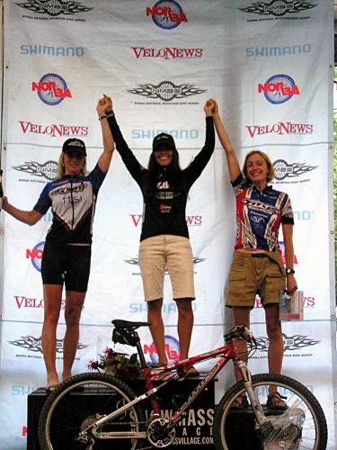 NORBA Snowmass podium where she won - again