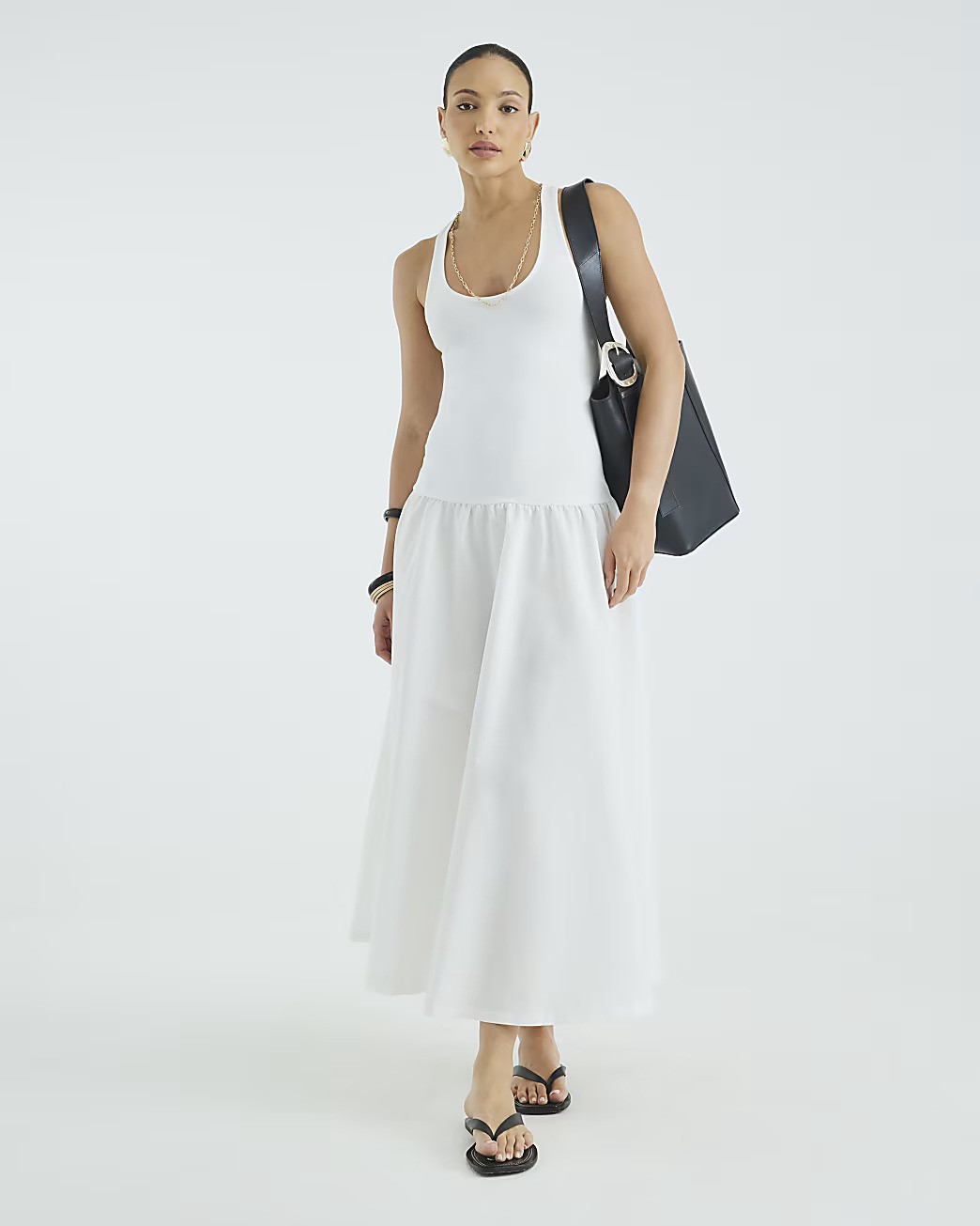 River Island, Sleeveless Scoop Neck Maxi Dress