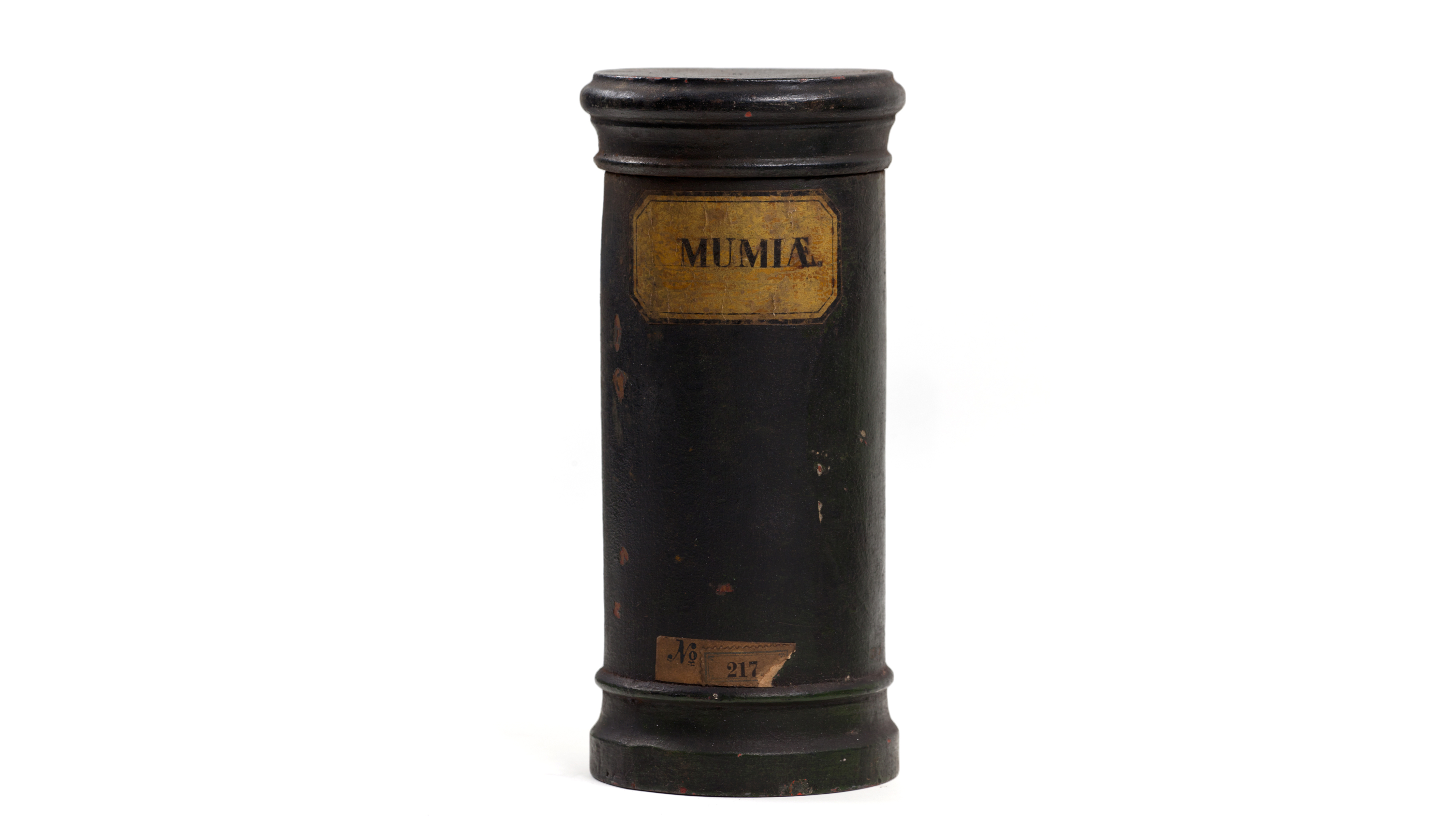 A container of mumia, from the Museum for Hamburg History