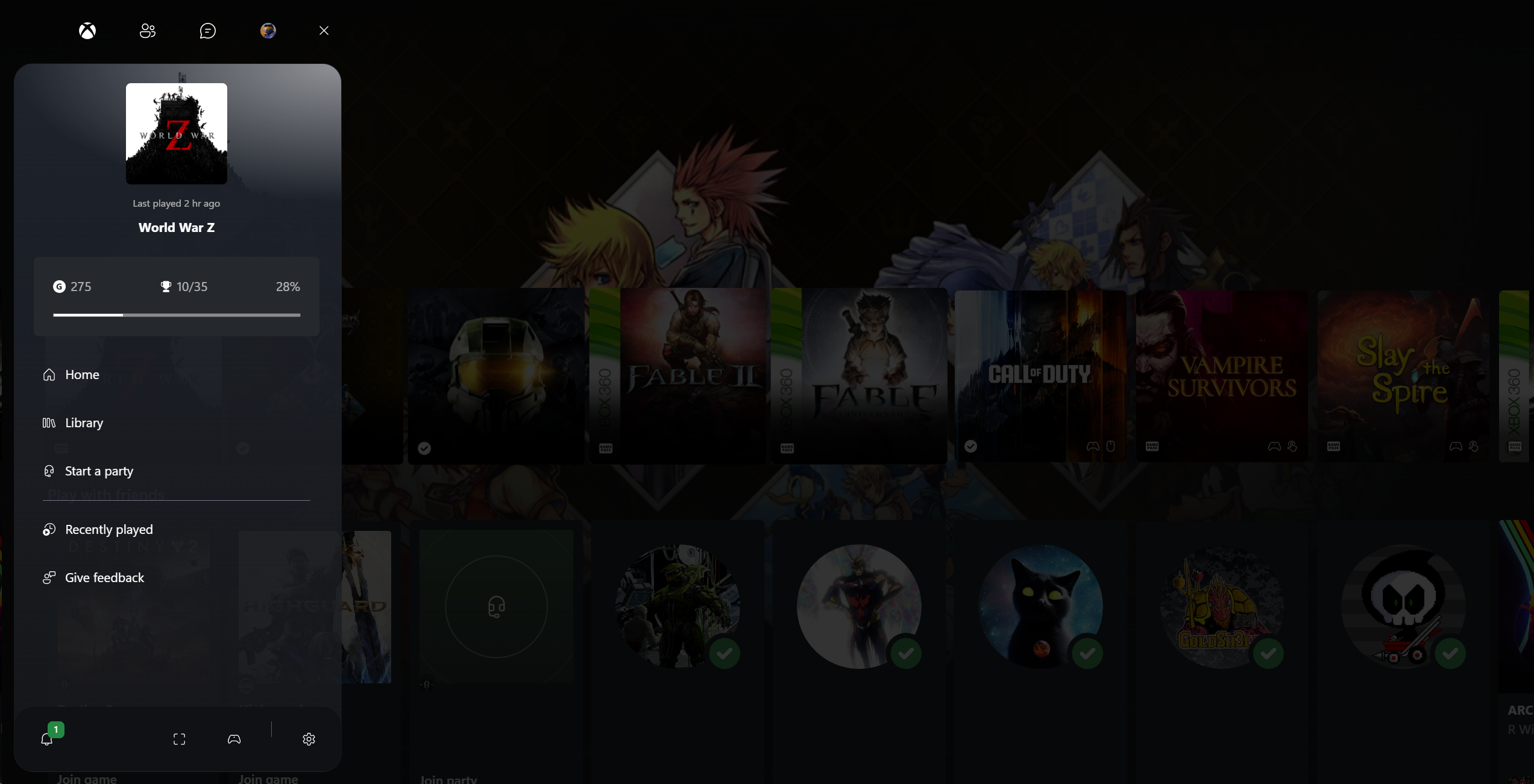 Screenshots of the new Xbox Cloud Gaming experience