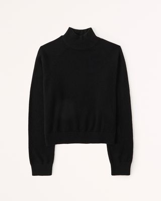 Cashmere Wedge Mockneck Sweater