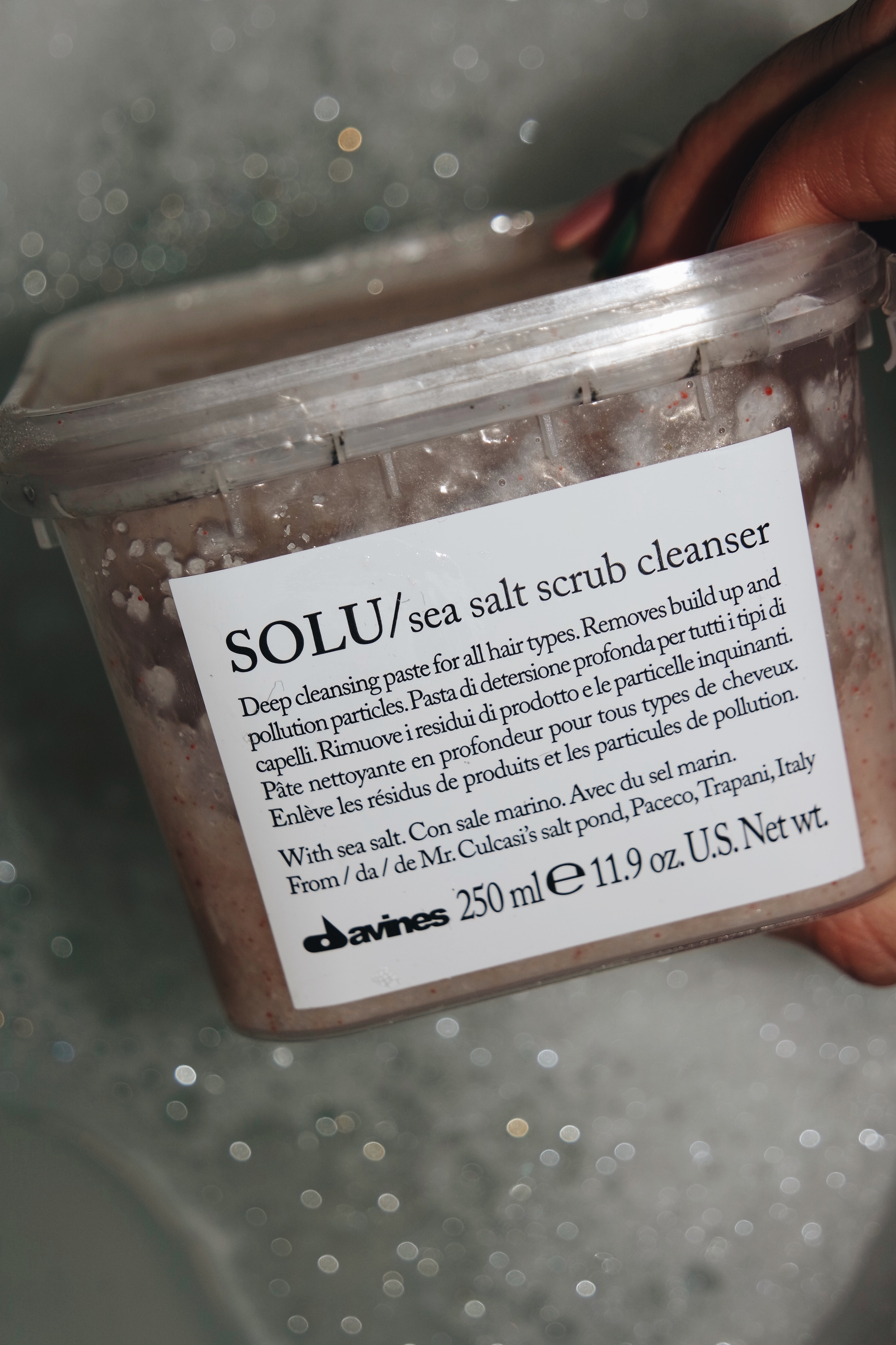 A photo of Davines Solu scalp scrub