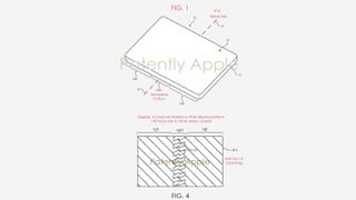 Apple's flexible phone might fold in half. Credit: Patently Apple / USPTO