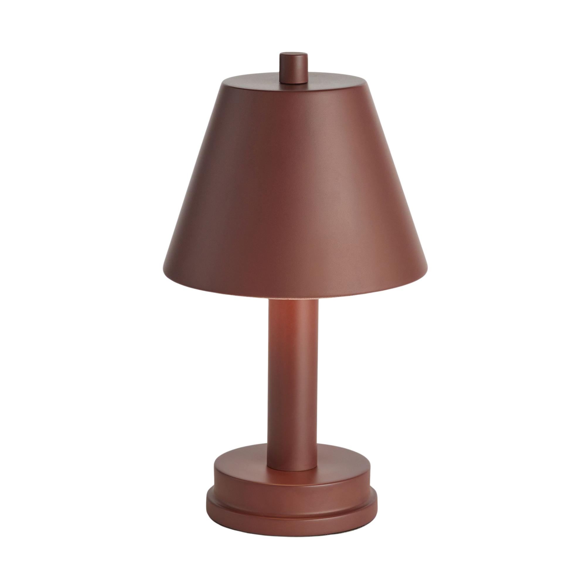 a maroon outdoor lamp
