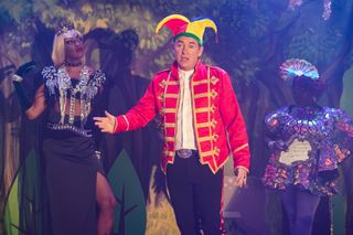 Alfie Moon performs in the panto