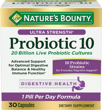 Nature’s Bounty Probiotic 10, Ultra Strength Daily Probiotic Supplement &nbsp;| Was $28.44, Now $12.63 at Amazon