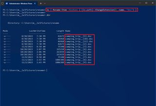 PowerShell change file extension