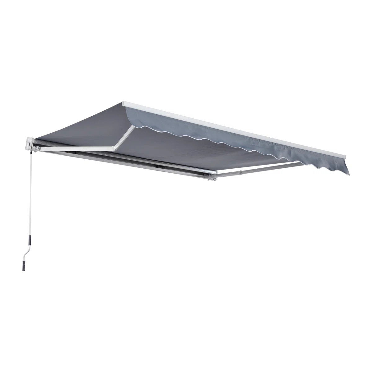 Dakota Fields , Grey Cover Retractable Patio Awning