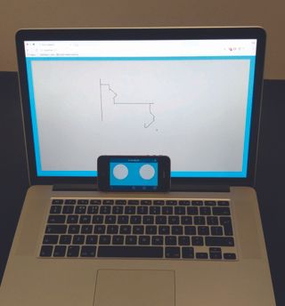 From phone to computer, remotely drawing through sockets