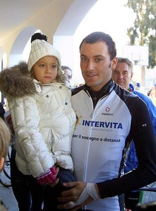 Ivan Basso with five year-old daughter Domitilla.