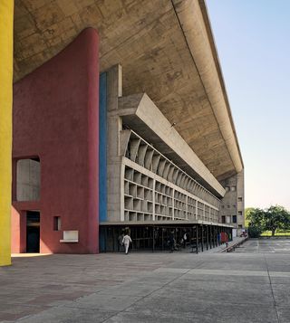 celebrating the capitol, exhibition of photographs showing parts of chandigarh and colourful modernist architecture