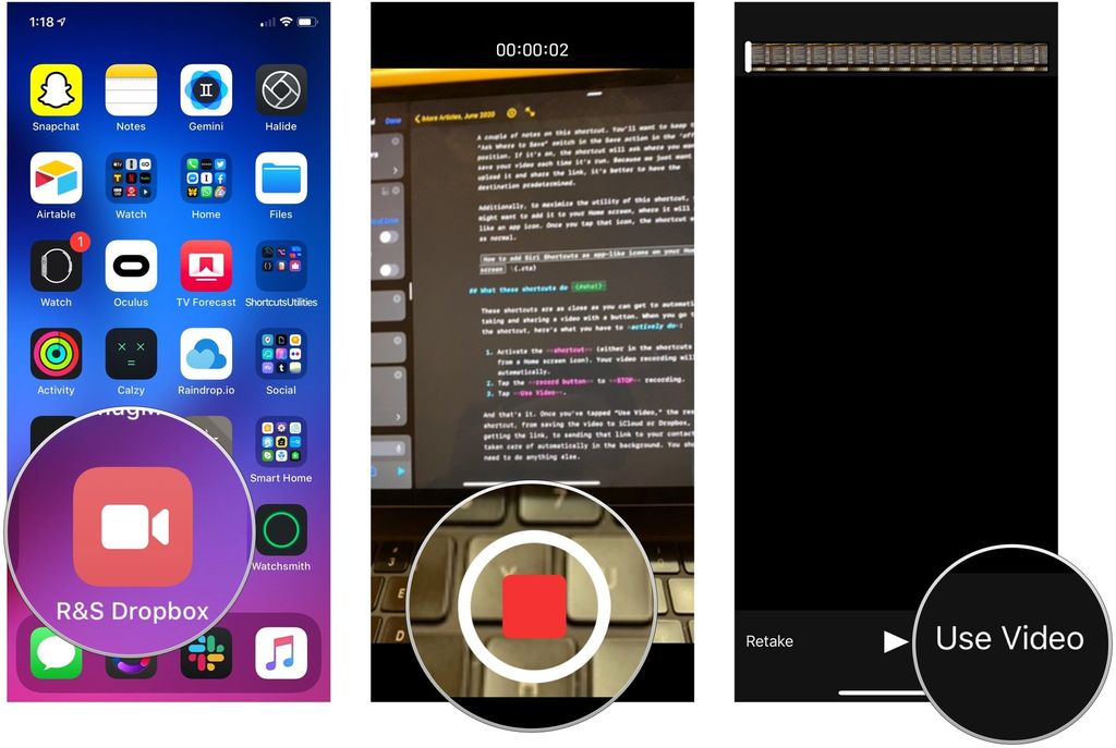 How to use Shortcuts on iPhone to automatically record and send videos