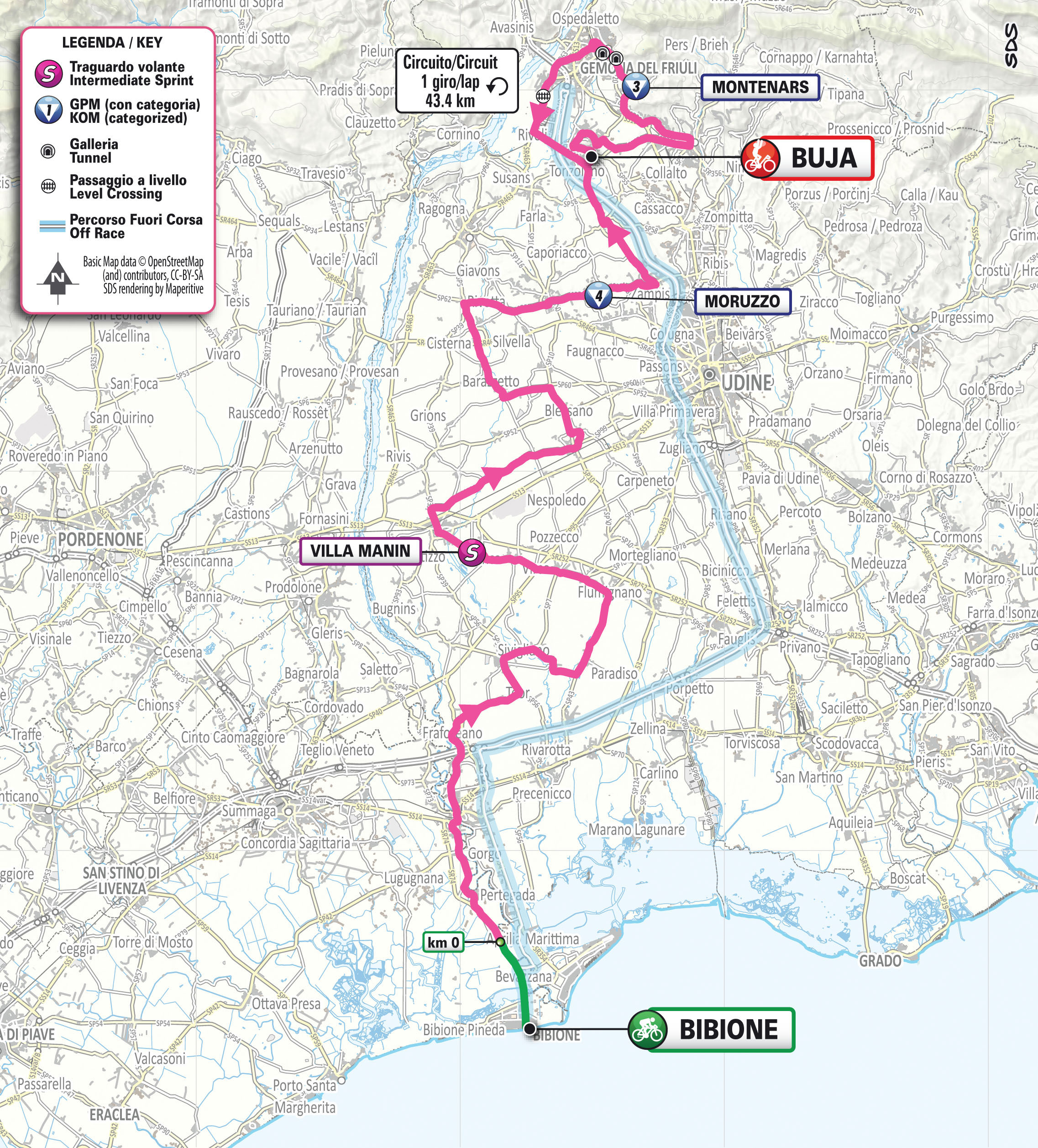 Giro d'Italia Women 2026 stage 3 map