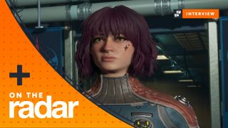 On the Radar cover image showing a customizable protagonist in The Outer Worlds 2 who has purple hair and star tattoo decals on their cheek