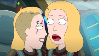 Space Beth and Beth on Rick and Morty