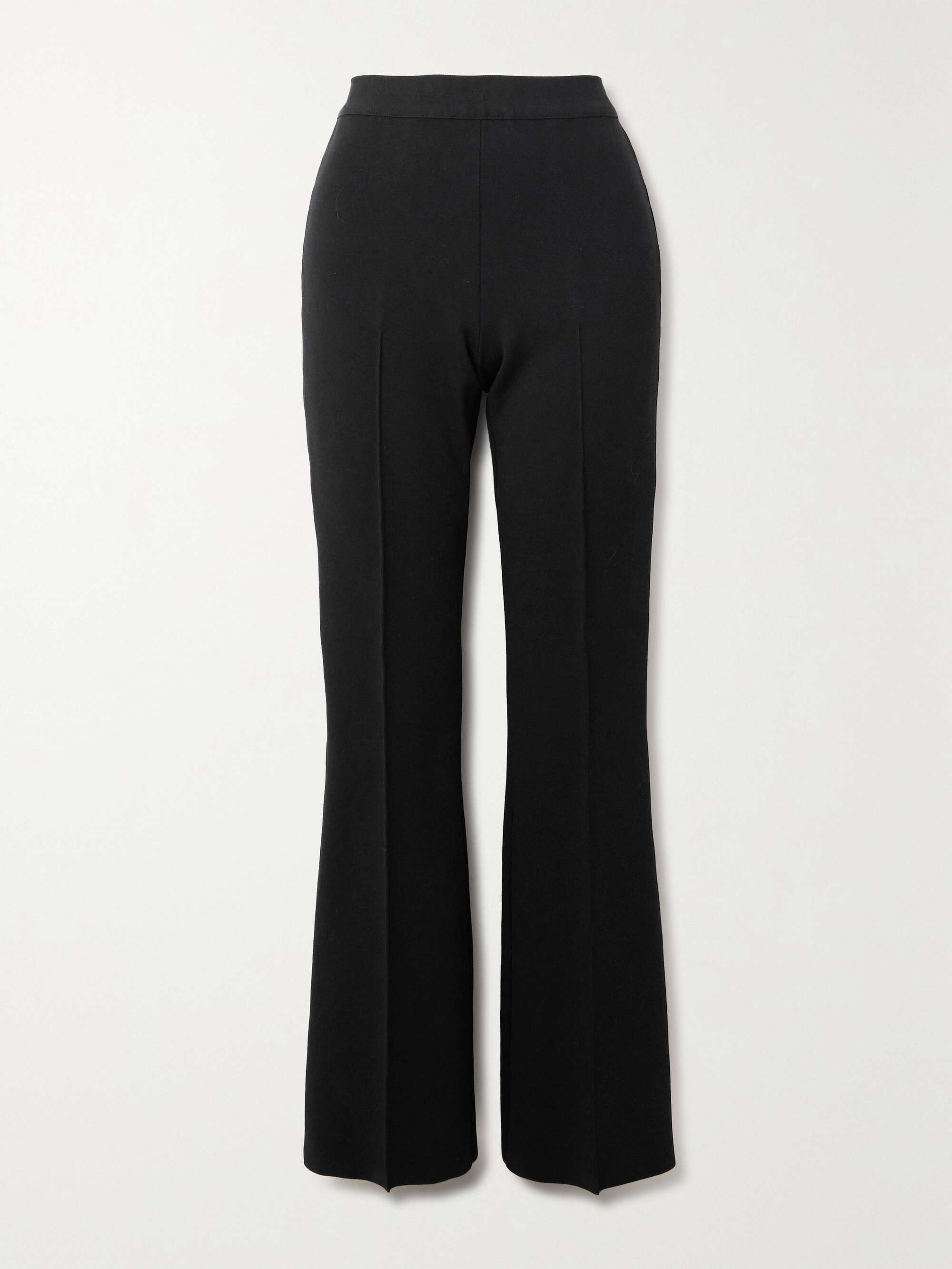 Long Kick Stretch-Cotton Flared Pants