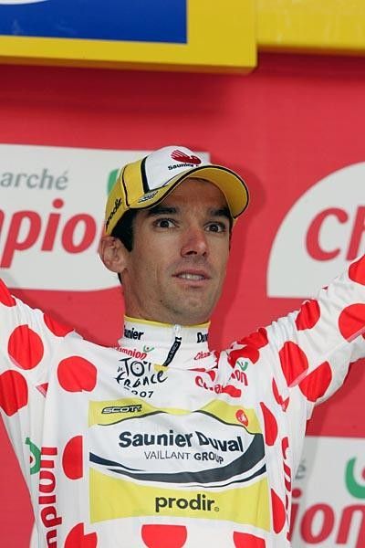 Millar looking a little shocked on the podium