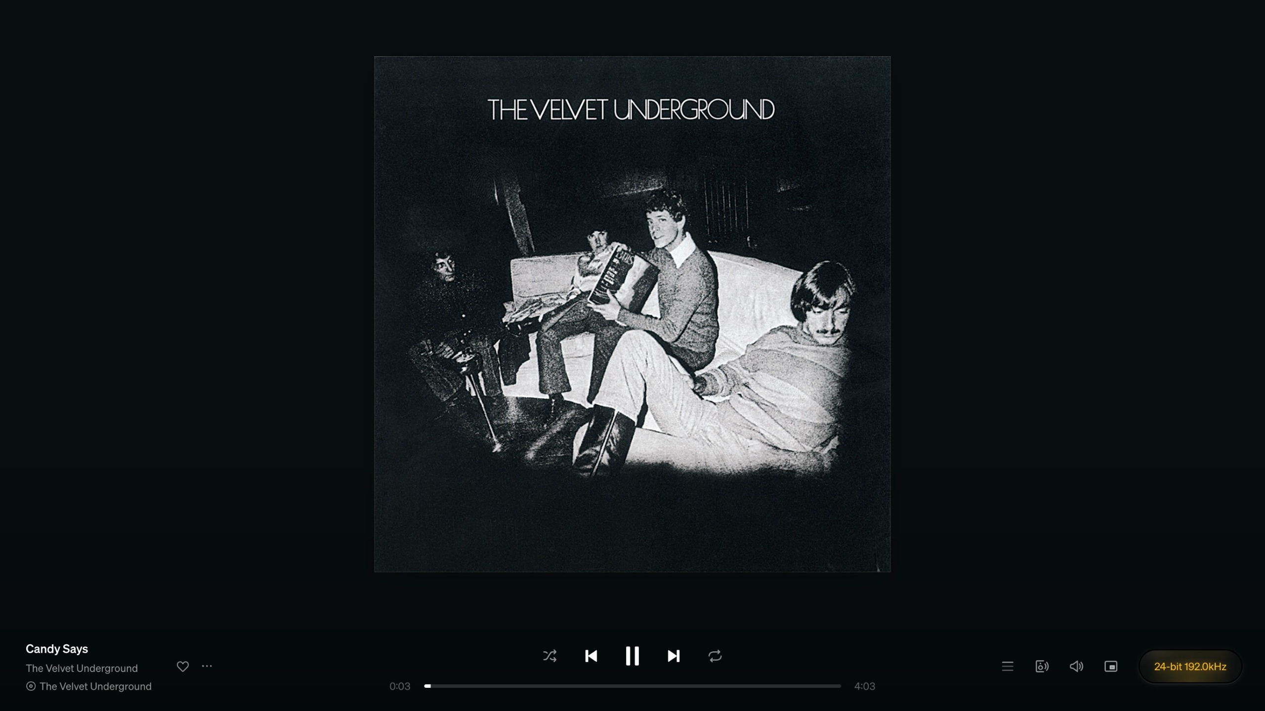The Velvet Underground Candy Says on Tidal