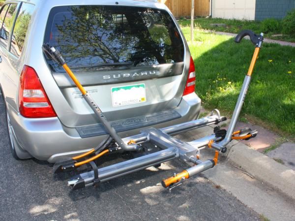 In stock form the K&uuml;at NV will hold two bikes of virtually any size or type. Add-on kits are available if your hitch size allows, too