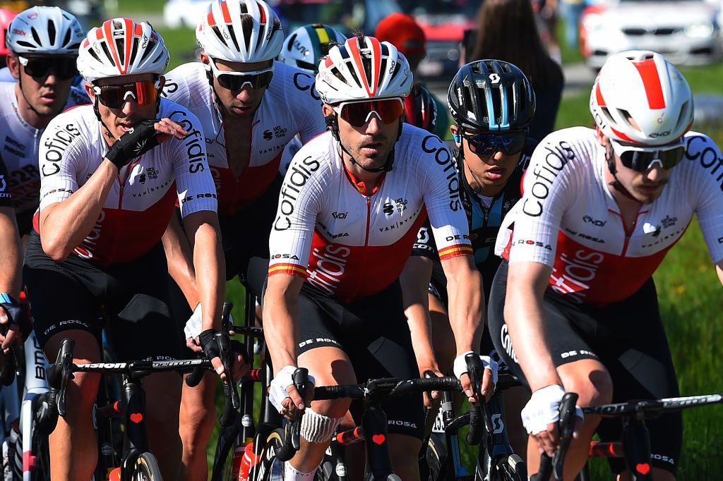 OULENSSOUSECHALLENS SWITZERLAND APRIL 28 LR Anton Palzer of Germany and Bora Hansgrohe Team Ion Izagirre Insausti of Spain and Tom Bohli of Switzerland and Team Cofidis compete during the 75th Tour De Romandie 2022 Stage 2 a 1682km stage from challens to challens TDR2022 on April 28 2022 in OulenssousEchallens Switzerland Photo by Dario BelingheriGetty Images