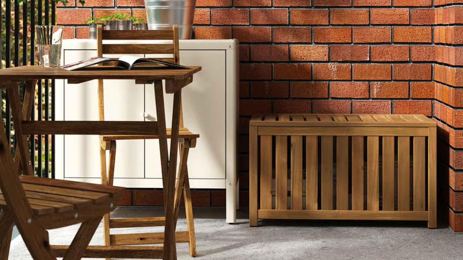 This IKEA Storage Box Replaces Three Pieces of Backyard Furniture at Once – It's the Multifunctional Buy All Small Balconies Need This Summer