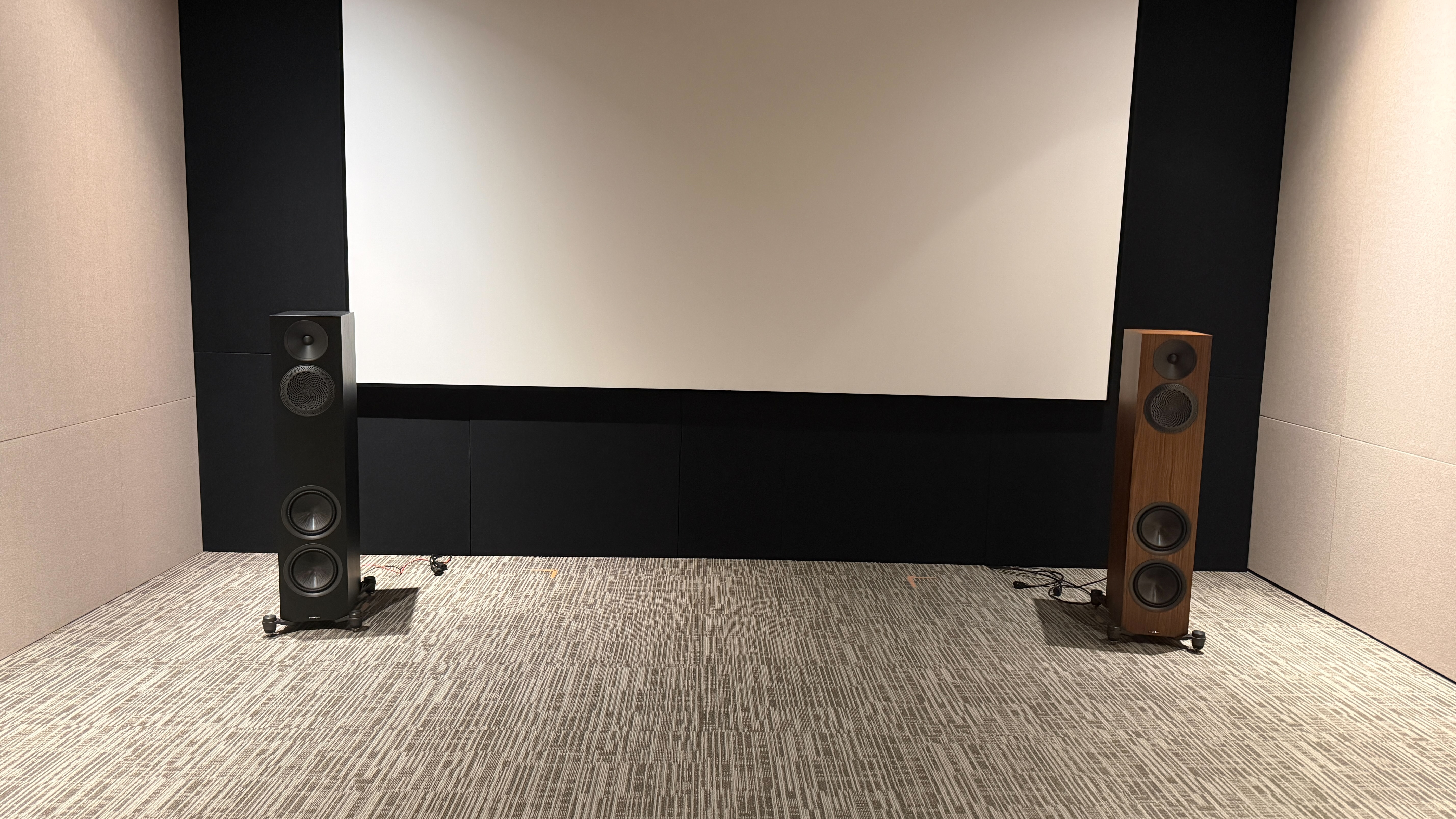 Paradigm Premier 820F v2 floorstanding speakers in a home cinema room