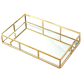 PuTwo gold mirrored tray