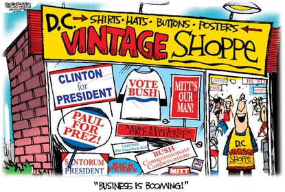 Political cartoon U.S. 2016 election