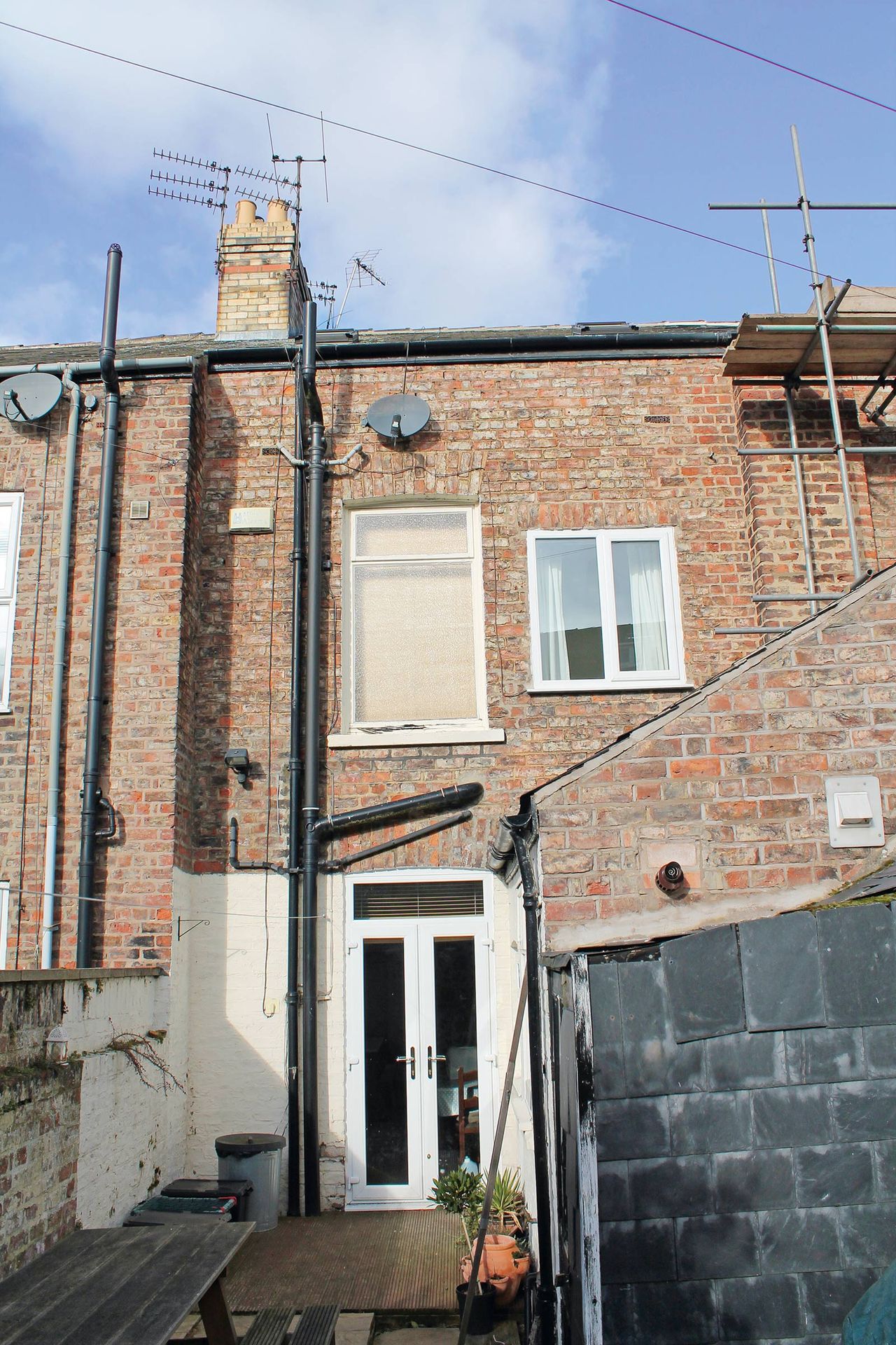 three storey terrace house house before extension