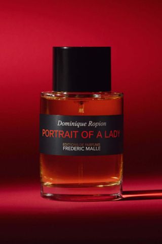 A bottle of Portrait of a Lady by Frederic Malle is pictured