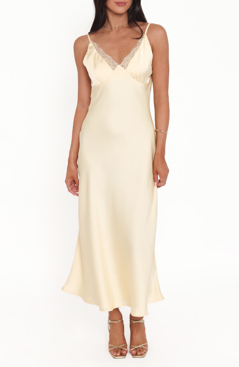 Hobi Lace Satin Maxi Slipdress