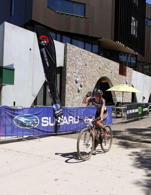 Bec Henderson wins the elite women's cross country in Mt. Buller