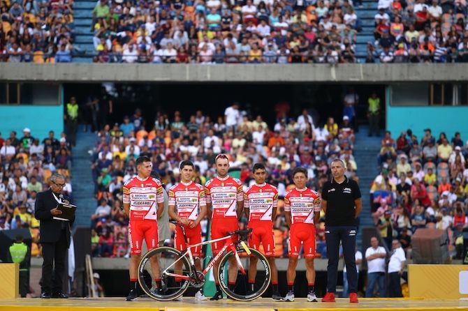 Androni Giocattoli at the Tour Colombia presentation