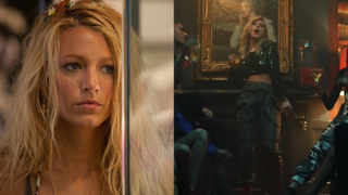 Blake Lively in Savages and Taylor Swift in her music video for "End Game"