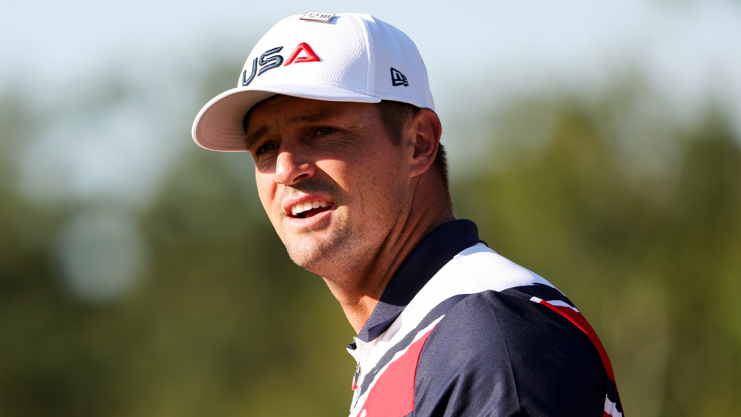 Bryson DeChambeau in a Ryder Cup practice round