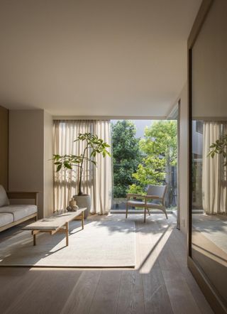 neutral colours in Japanese apartment
