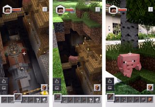 Minecraft Earth positions "Adventures" as its flagship mode, dropping players into cooperative subterranean raids.