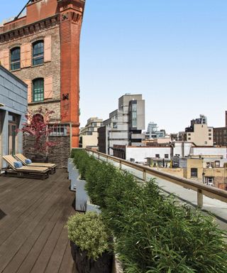 Terrace in David Bowie’s apartment